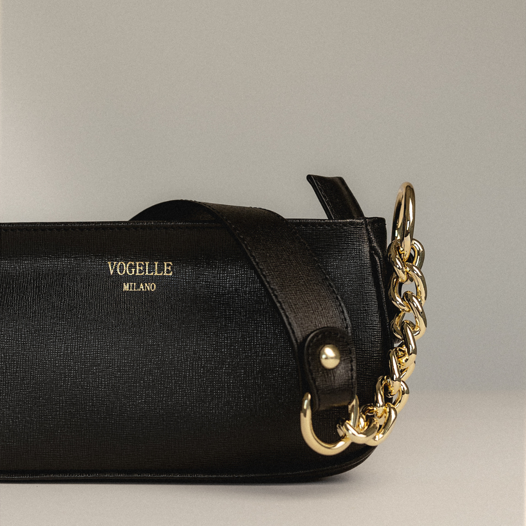 Chain Shoulder Bag - Black – Vogelle