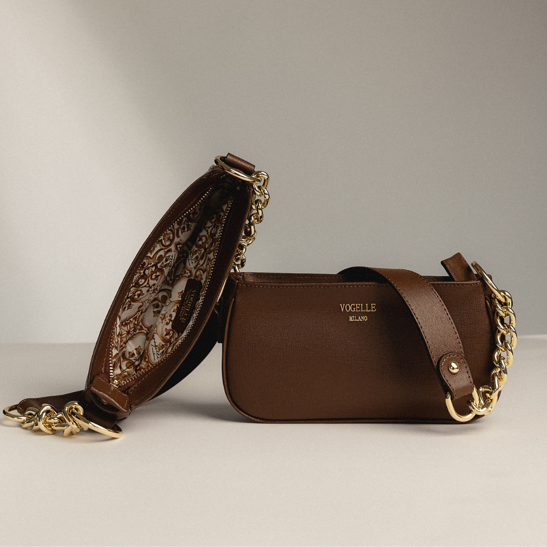 Chain Shoulder Bag - Espresso – Vogelle