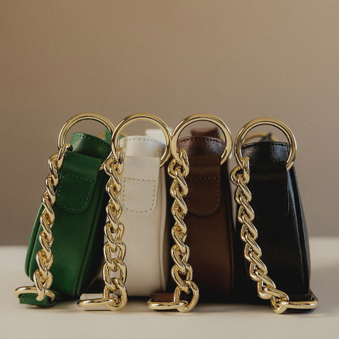 Vogelle Chain Shoulder Bags - Made in Italy