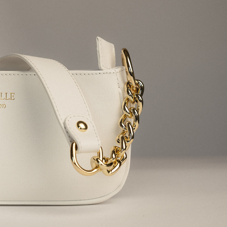 Chain Shoulder Bag - White