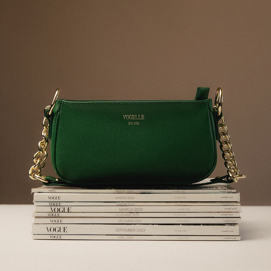 Chain Shoulder Bag - Green