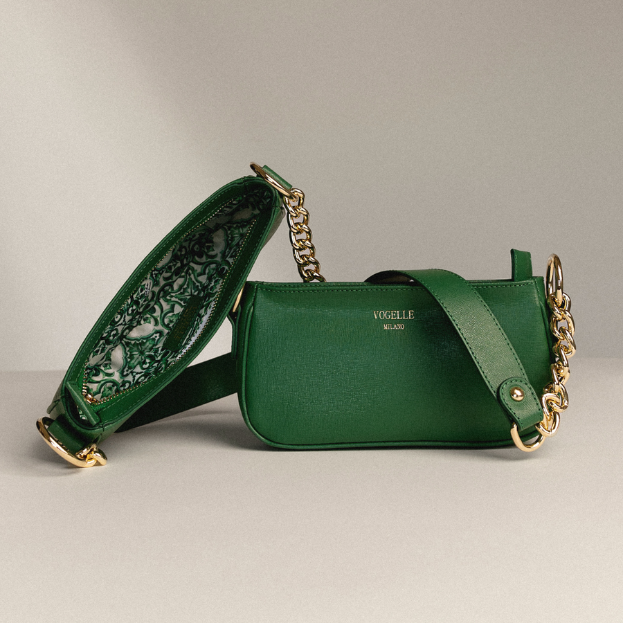 Chain Shoulder Bag - Green