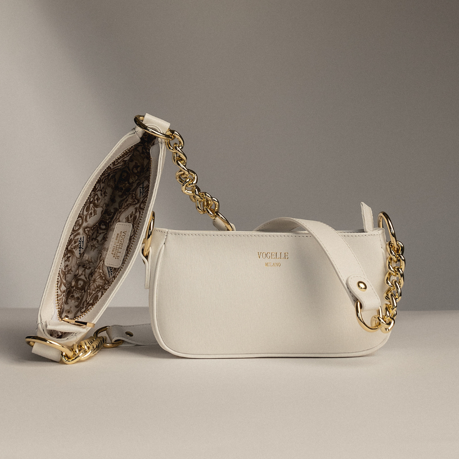 Chain Shoulder Bag - White